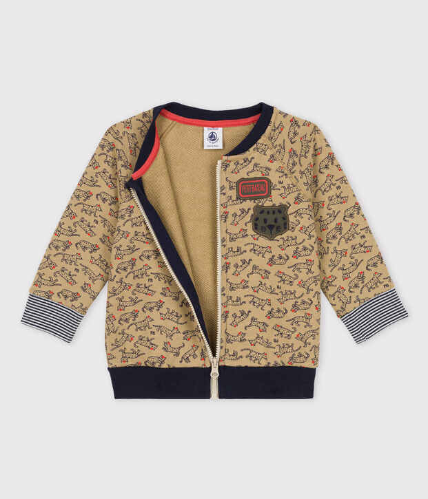 Cappotto Teddy in molleton beb&egrave;. beige/multicolore