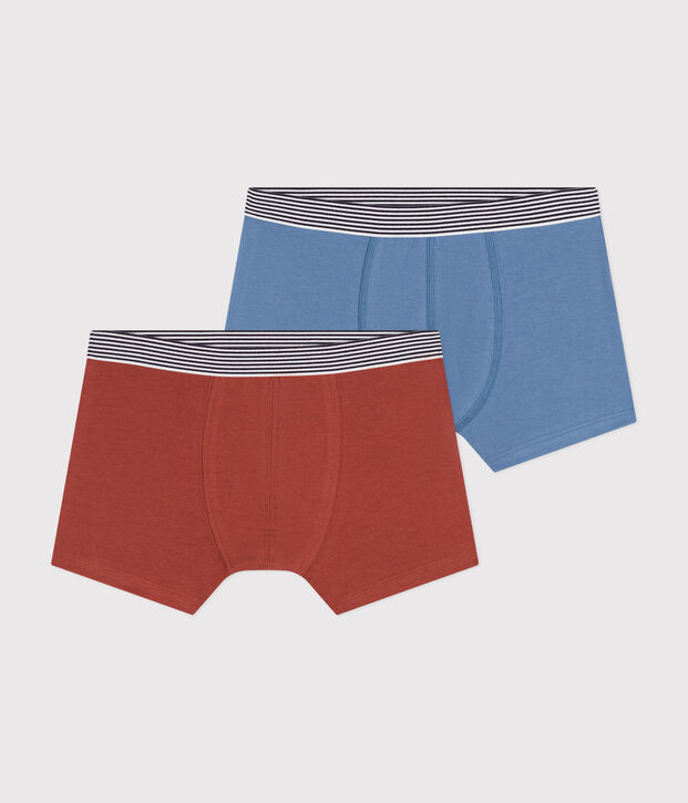 Confezione da 2 boxer in cotone ed elastan junior multicolore