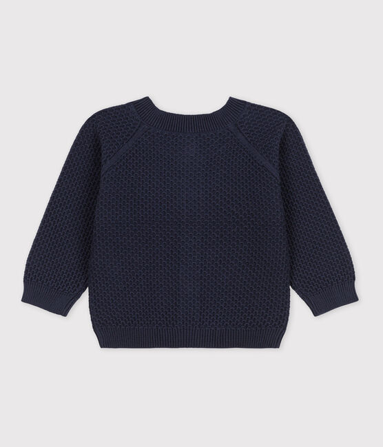 Cardigan in maglia di cotone per neonati blu SMOKING