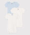 Set da 3 body a maniche corte in cotone con stampa neonato variante 1