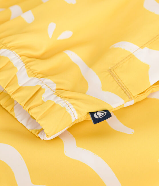 Giacca a vento ultraleggera bambino giallo ORGE/bianco MARSHMALLOW