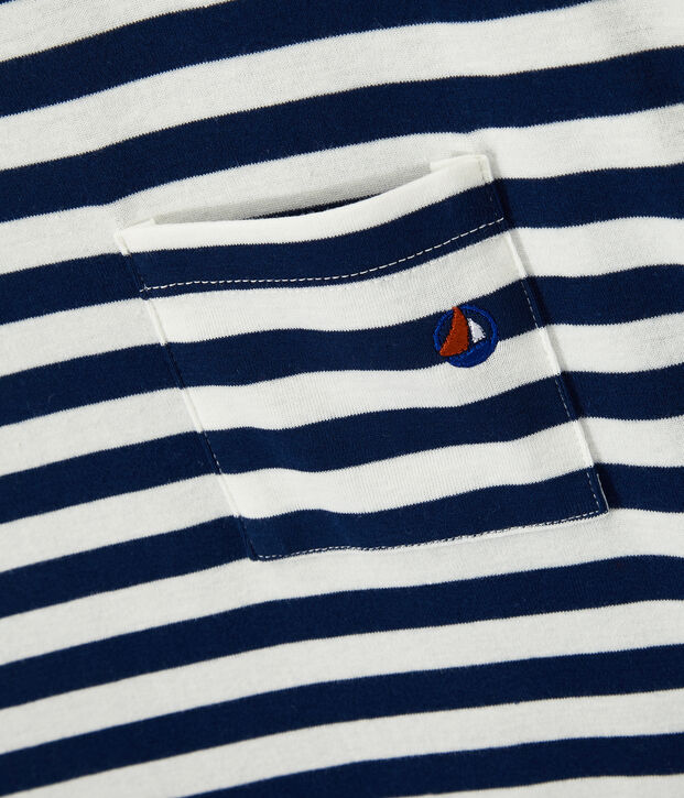 T-shirt uomo a righe bicolore blu/bianco