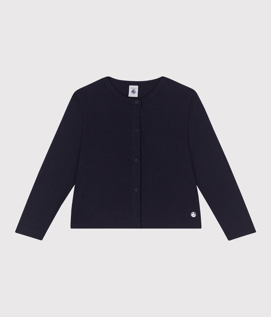 Cardigan in cotone tinta unita bambino blu SMOKING