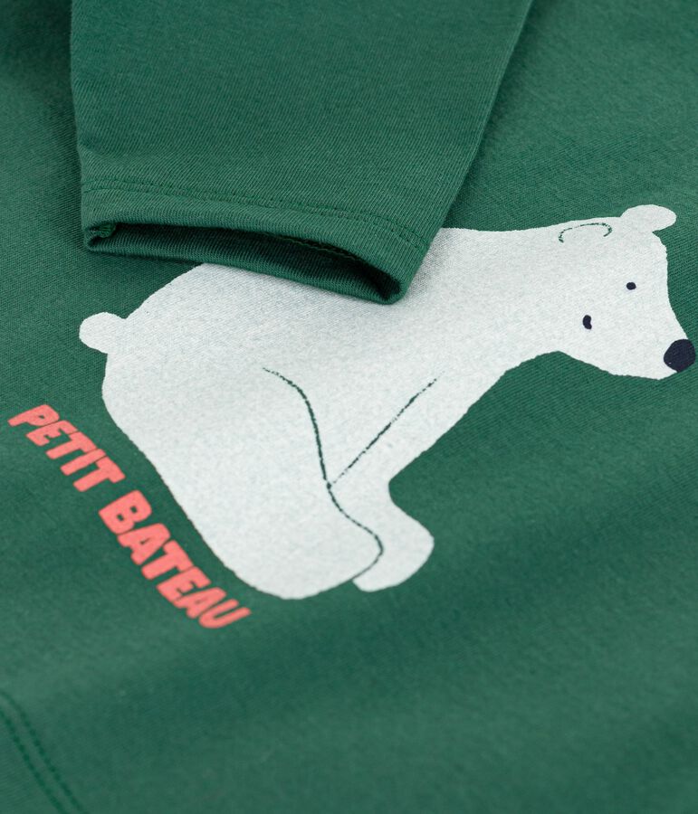 Maglietta a maniche lunghe in cotone per neonati verde