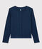 Cardigan in cotone/lino tinta unita Donna blu MEDIEVAL
