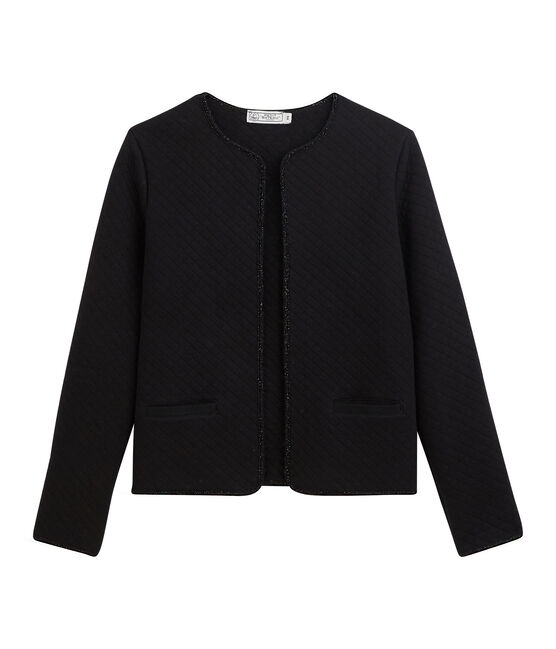 Giacca cardigan in tubique donna nero NOIR/giallo DORE