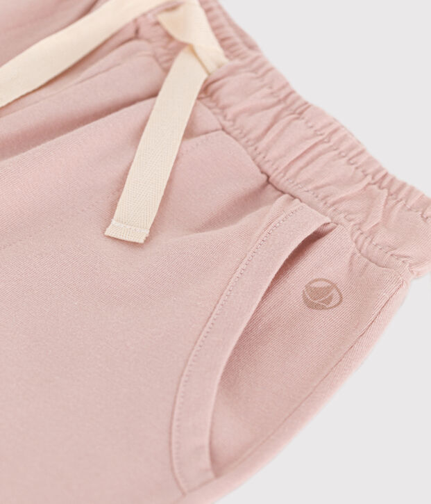 Shorts in cotone bambina rosa