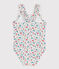 Costume da bagno intero con stampa floreale e volant neonato bianco MARSHMALLOW/bianco MULTICO
