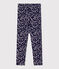 Leggings in cotone stampato bambina blu SOIR/ MULTICO