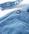 Salopette corta in demin chiaro bebè blu DENIM CLAIR