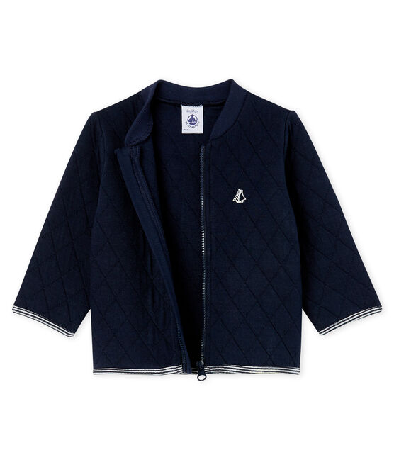 Cardigan in tubique trapuntato bebè maschio blu SMOKING CN