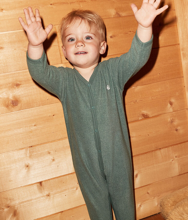 Tutina pigiama in spugna bouclette per neonati verde