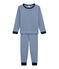Pigiama per bambino blu LIMOGES/bianco MARSHMALLOW