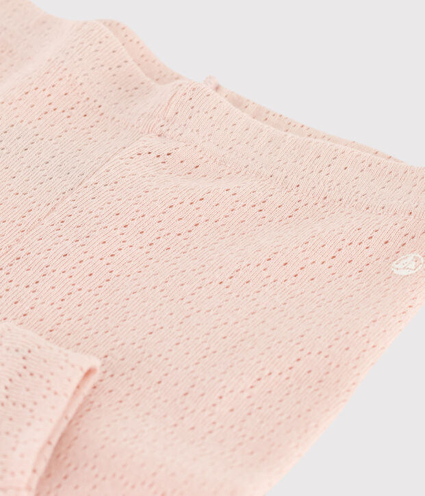 Legging b&eacute;b&eacute; en coton ajour&eacute; rosa