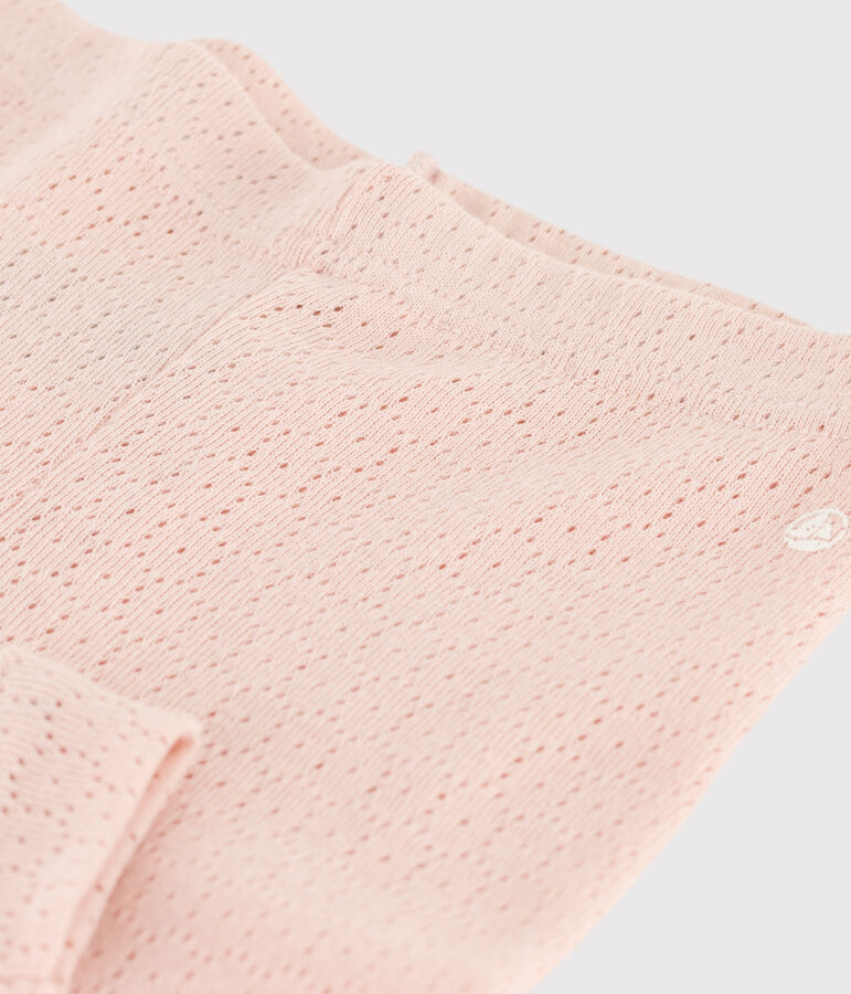 Legging b&eacute;b&eacute; en coton ajour&eacute; rosa