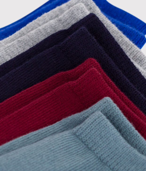 Confezione da 5 paia di calzini in cotone tinta unita neonato multicolore