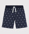 Shorts da mare riciclati bambino blu SMOKING/bianco MARSHMALLOW