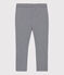 Pantalone in doppio jersey bambina blu SMOKING/bianco MARSHMALLOW