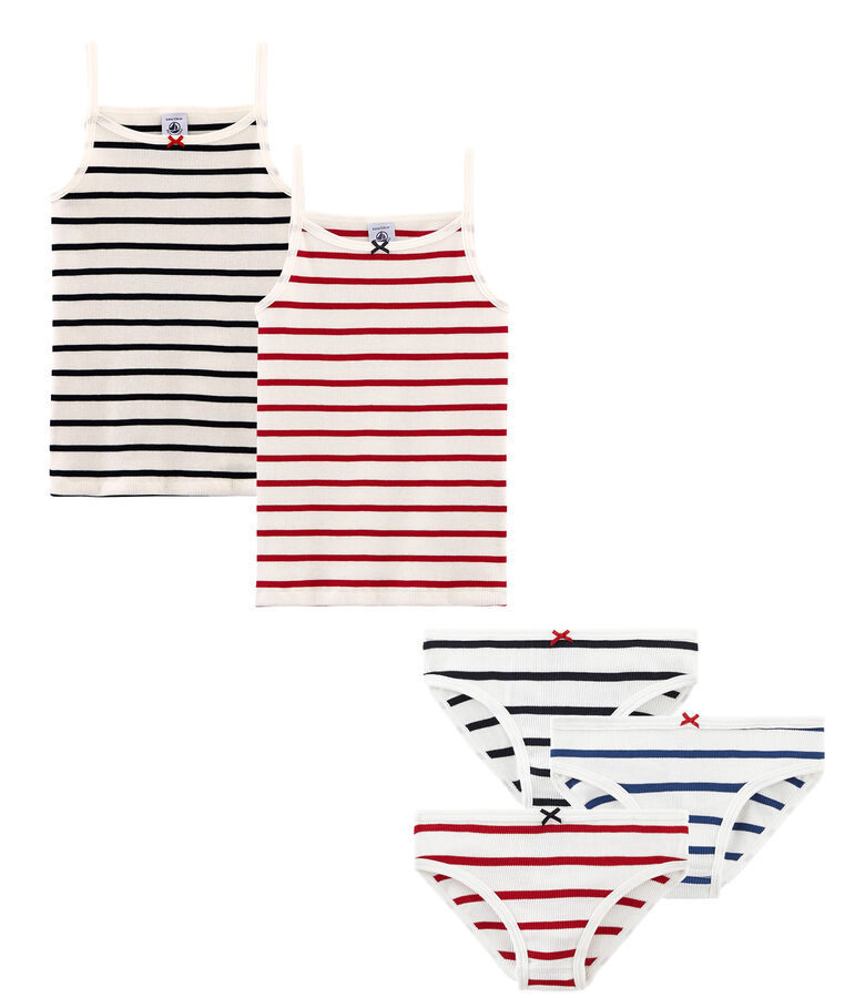 Lotto intimo da ragazza multicolore