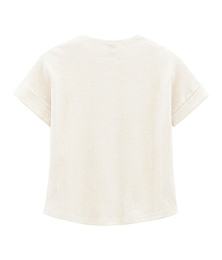 T-shirt a maniche corte bambina bianco/rosa