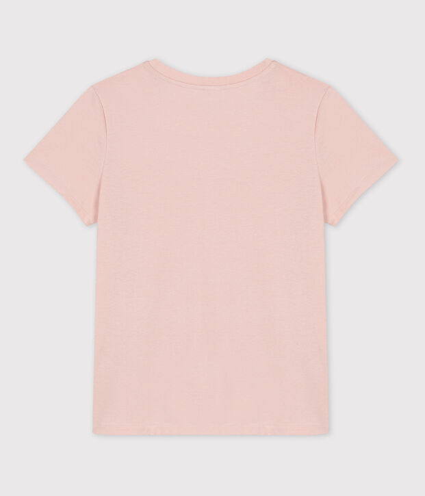 T-shirt LE CLASSIQUE girocollo in cotone Donna rosa