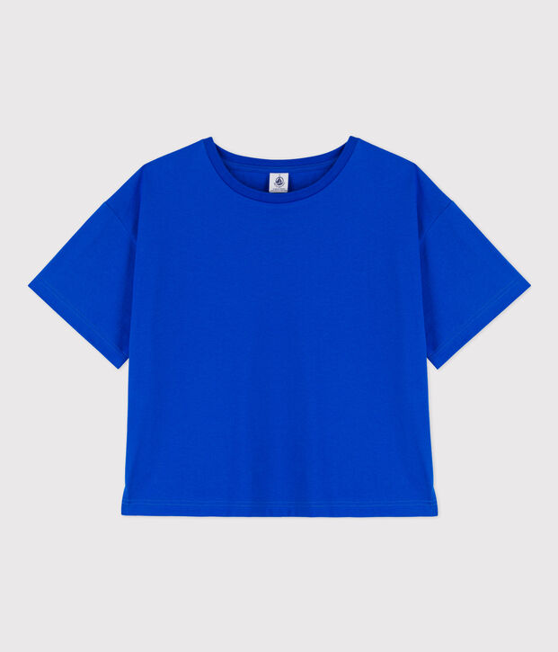 T-shirt LE BOXY in cotone donna blu