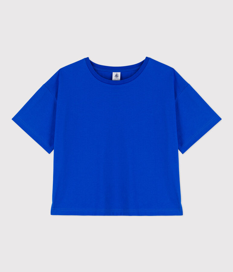 T-shirt LE BOXY in cotone donna blu