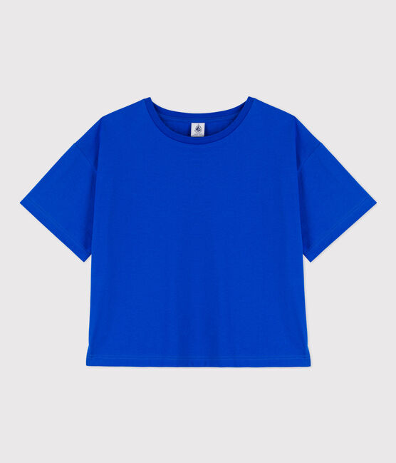 T-shirt LE BOXY in cotone donna blu PERSE