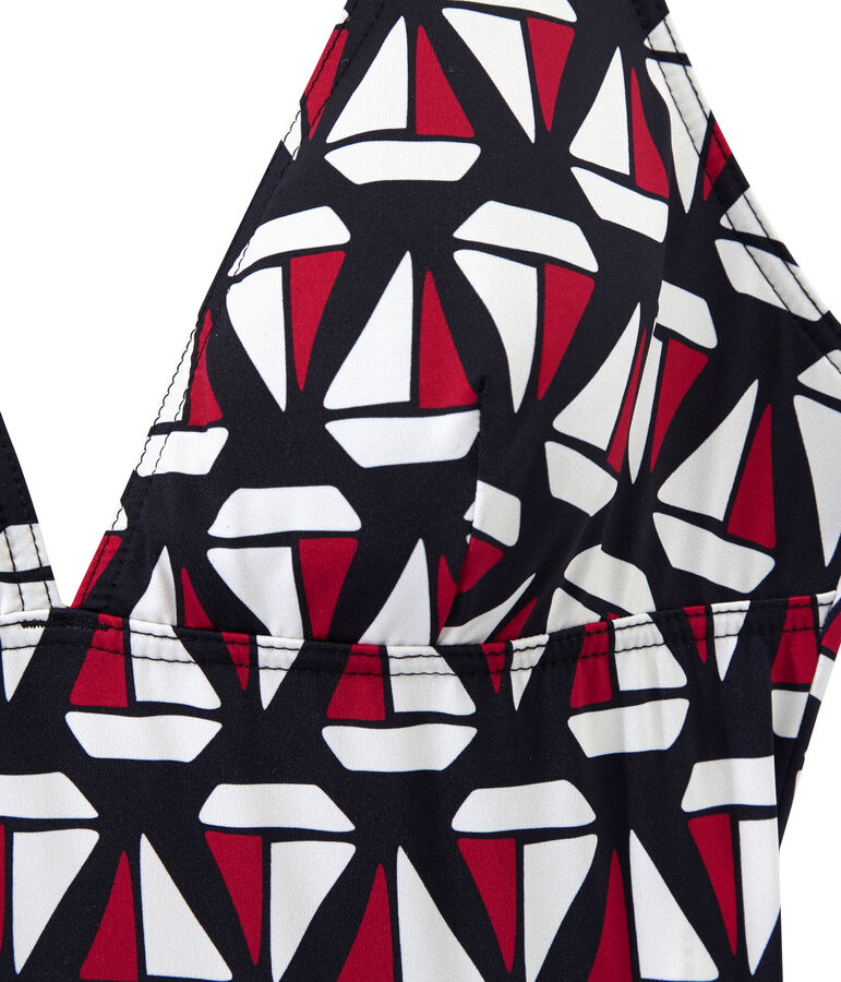 Costume da bagno donna intero stampato blu/multicolore