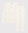 Pigiama snugfit fantasia uccello bambina a costine bianco MARSHMALLOW/bianco MULTICO