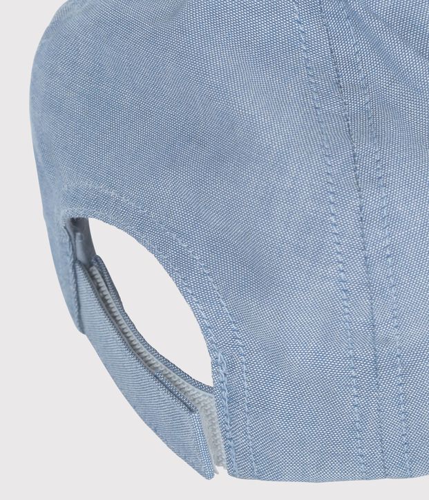 Berretto Petit Bateau in denim chiaro neonato blu