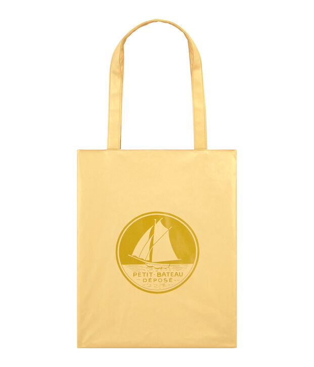 borsa shopping tinta unita giallo