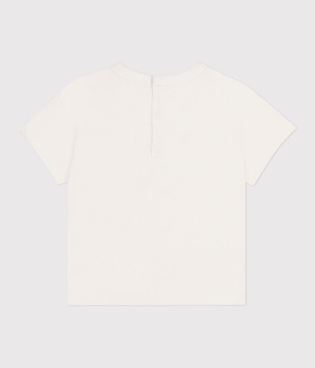 T-shirt a maniche corte in cotone tinta unita neonato blu/blu
