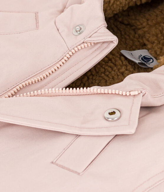 Parka foderato in sherpa per bebè rosa SALINE
