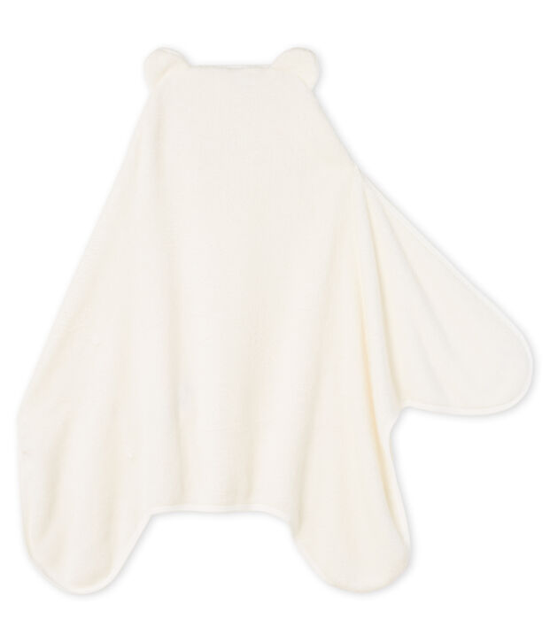 Mantella/plaid bambino in pile bianco/blu