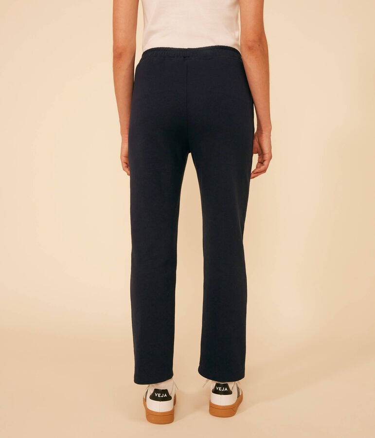 Pantaloni in cotone e elastan donna blu