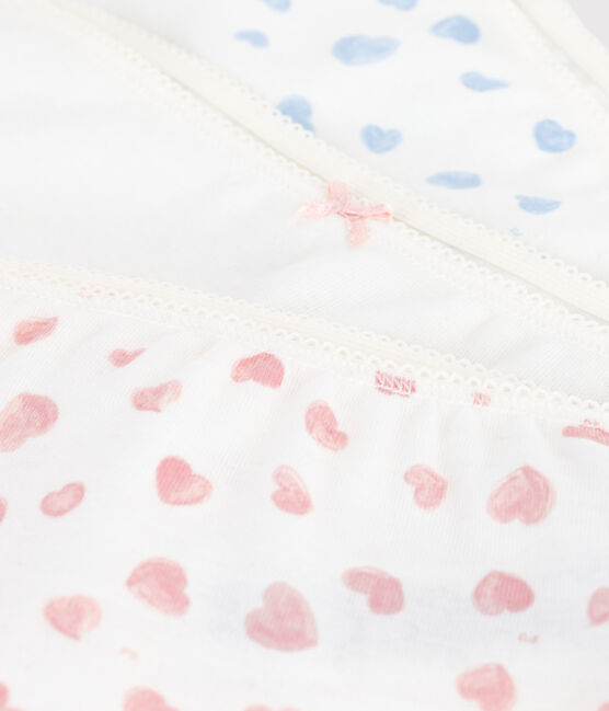 Set di shorty in cotone con stampa a cuori bambina variante 1
