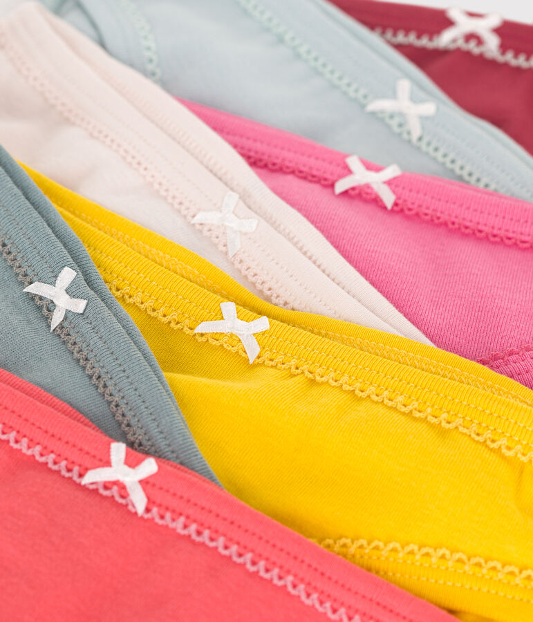 Confezione da 7 slip bambino in cotone tinta unita variante 1