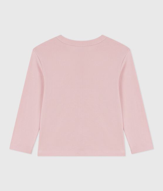 T-shirt a maniche lunghe in cotone tinta unita bambino rosa JOLI