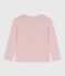 T-shirt a maniche lunghe in cotone tinta unita bambino rosa JOLI