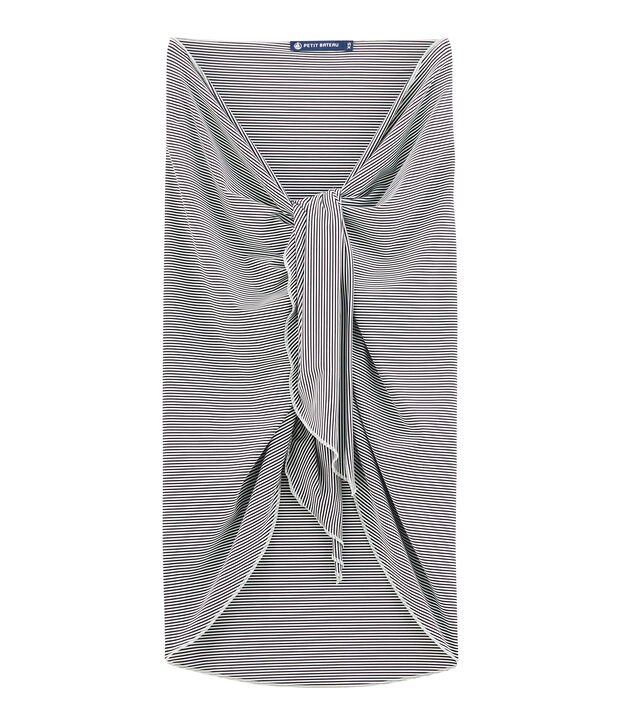 Pareo donna blu/bianco