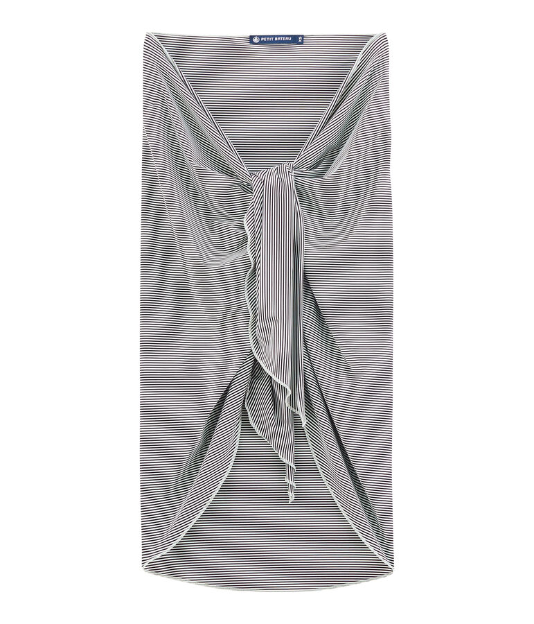 Pareo donna blu ABYSSE/bianco LAIT