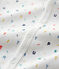 Tutina pigiama a lettere multicolori bebè in cotone biologico bianco MARSHMALLOW/bianco MULTICO