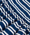 Abito a maniche corte in cotone a righe bambina blu MEDIEVAL/bianco MARSHMALLOW