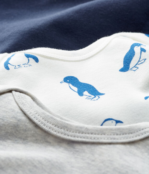 Trio body manica lunga beb&egrave; maschietto multicolore