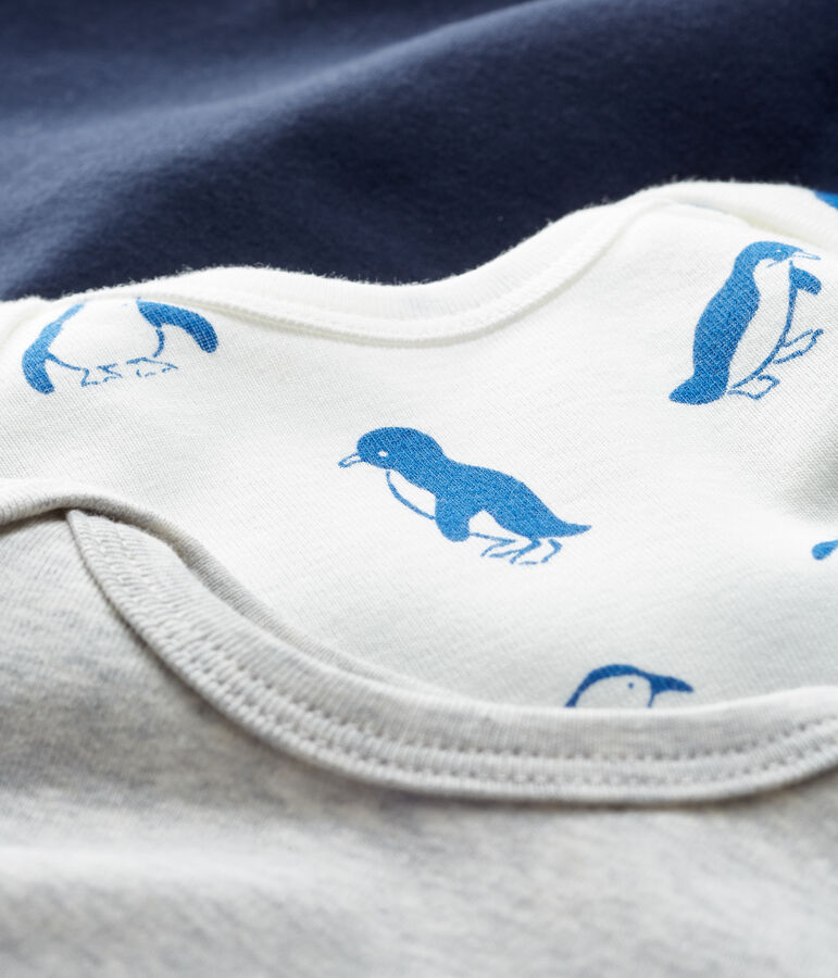 Trio body manica lunga beb&egrave; maschietto multicolore