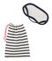 Lotto maschera + sacca in tubique blu SMOKING/beige COQUILLE