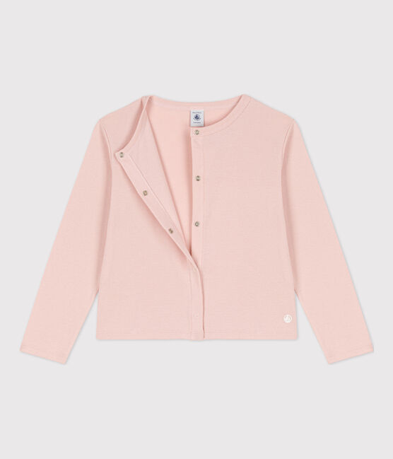 Cardigan in cotone bambina rosa SALINE