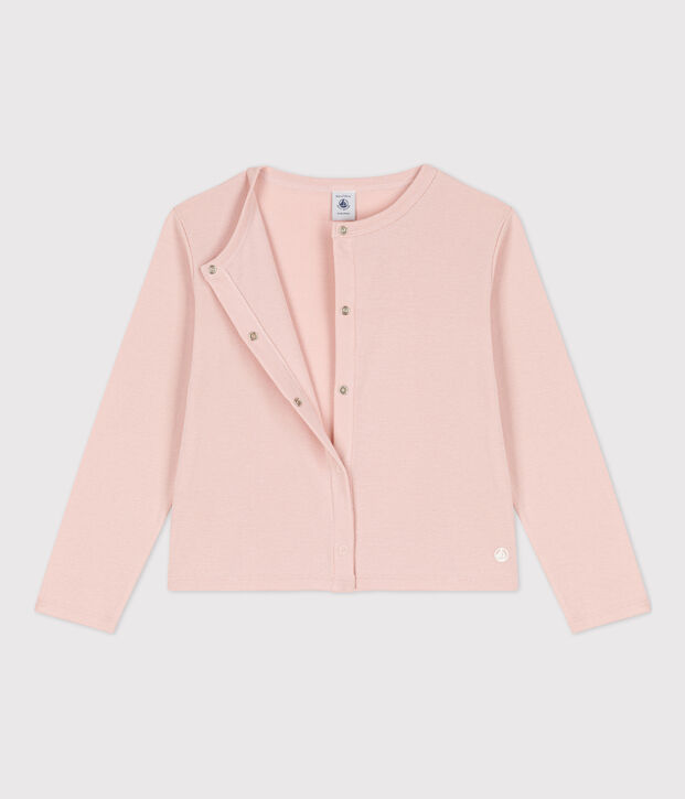 Cardigan in cotone bambina rosa