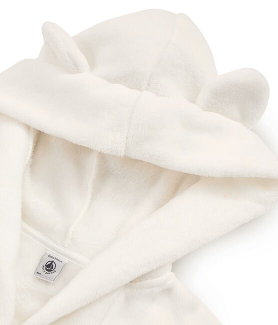 Vestaglia in pile da bambino bianco MARSHMALLOW